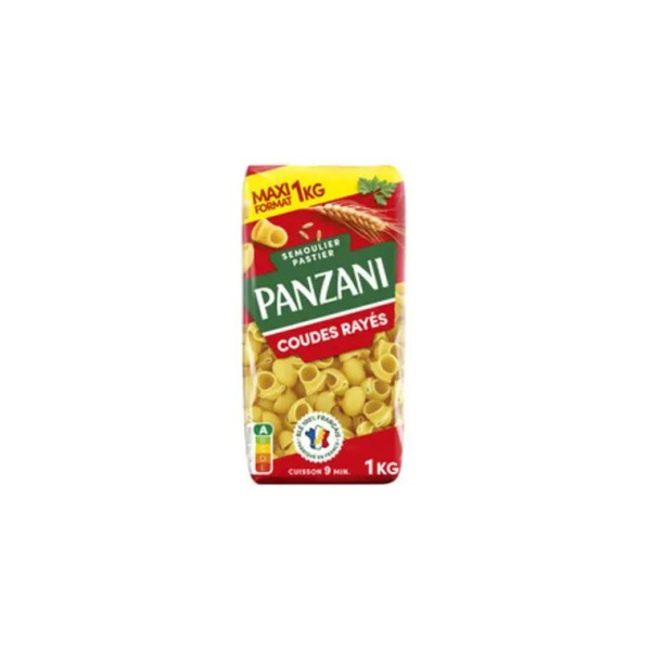 Palete de Massa Coudes Rayés Panzani 1KG